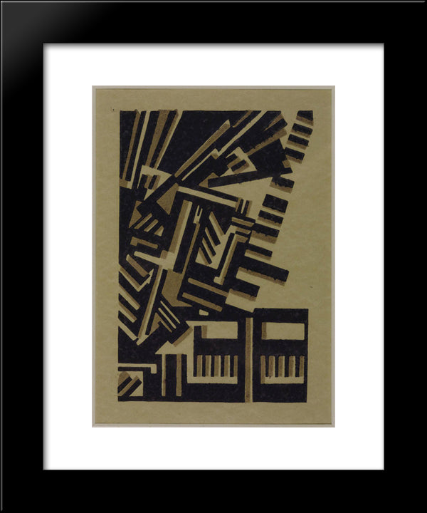 The Port 20x24 Black Modern Wood Framed Art Print Poster by Wadsworth, Edward