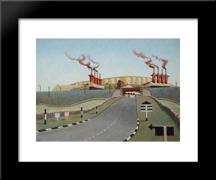 Top Of The World 20x24 Black Modern Wood Framed Art Print Poster by Wadsworth, Edward