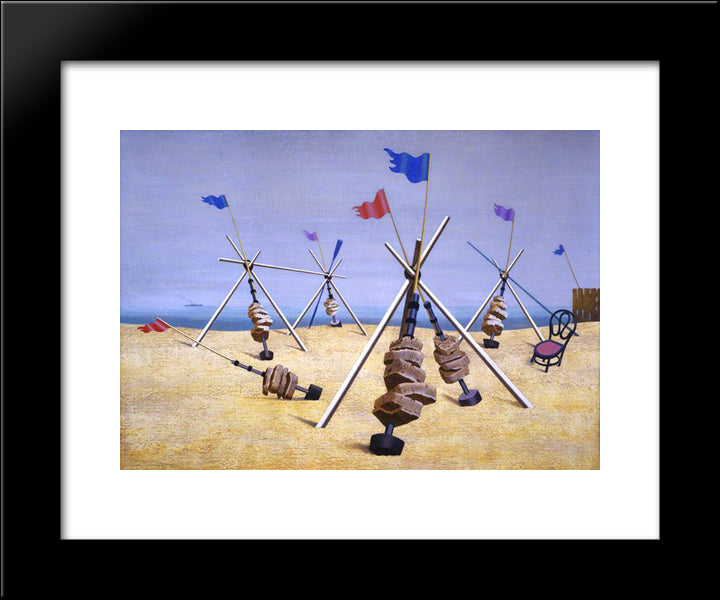 Visibility Moderate 20x24 Black Modern Wood Framed Art Print Poster by Wadsworth, Edward
