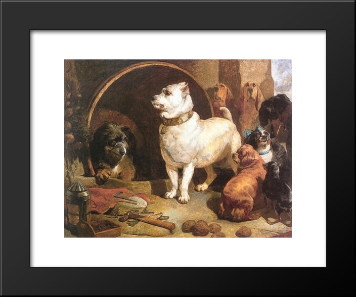 Alexander And Diogenes 20x24 Black Modern Wood Framed Art Print Poster by Landseer, Edwin Henry