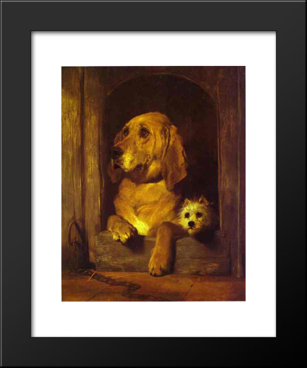 Dignity And Impudence 20x24 Black Modern Wood Framed Art Print Poster by Landseer, Edwin Henry