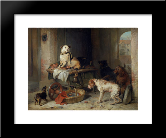 Jack In Office 20x24 Black Modern Wood Framed Art Print Poster by Landseer, Edwin Henry