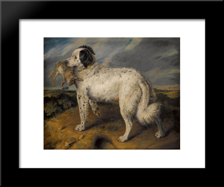 The Champion 20x24 Black Modern Wood Framed Art Print Poster by Landseer, Edwin Henry