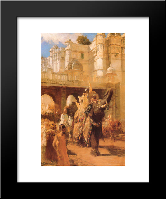 A Royal Procession 20x24 Black Modern Wood Framed Art Print Poster by Weeks, Edwin Lord