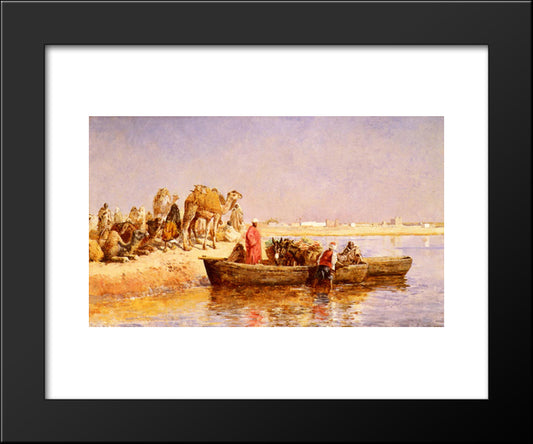 Along The Nile 20x24 Black Modern Wood Framed Art Print Poster by Weeks, Edwin Lord