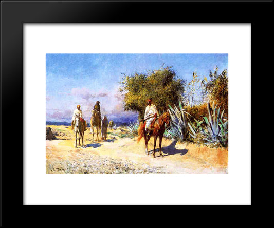 Arabs On The Move 20x24 Black Modern Wood Framed Art Print Poster by Weeks, Edwin Lord