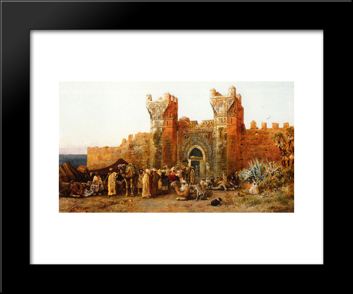 Gate Of Shehal, Morocco 20x24 Black Modern Wood Framed Art Print Poster by Weeks, Edwin Lord