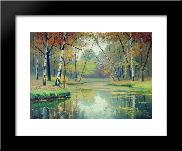 Autumn 20x24 Black Modern Wood Framed Art Print Poster by Volkov, Efim