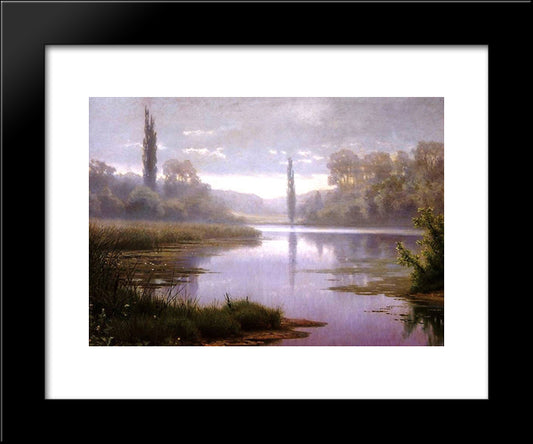 Cobweb Morning 20x24 Black Modern Wood Framed Art Print Poster by Volkov, Efim