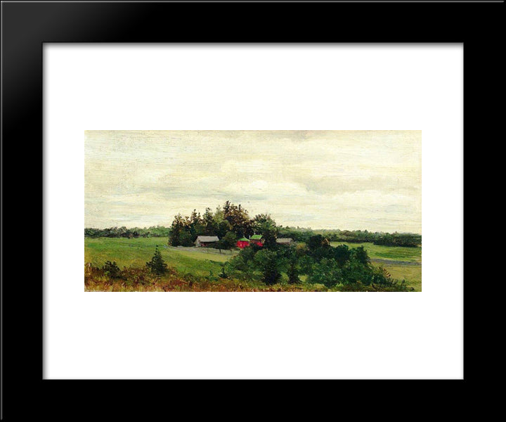 Farm 20x24 Black Modern Wood Framed Art Print Poster by Volkov, Efim