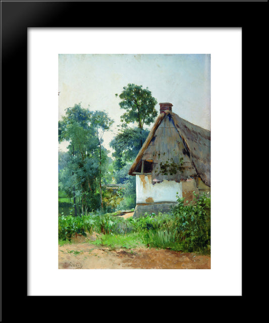 Landscape With An Abandoned House 20x24 Black Modern Wood Framed Art Print Poster by Volkov, Efim
