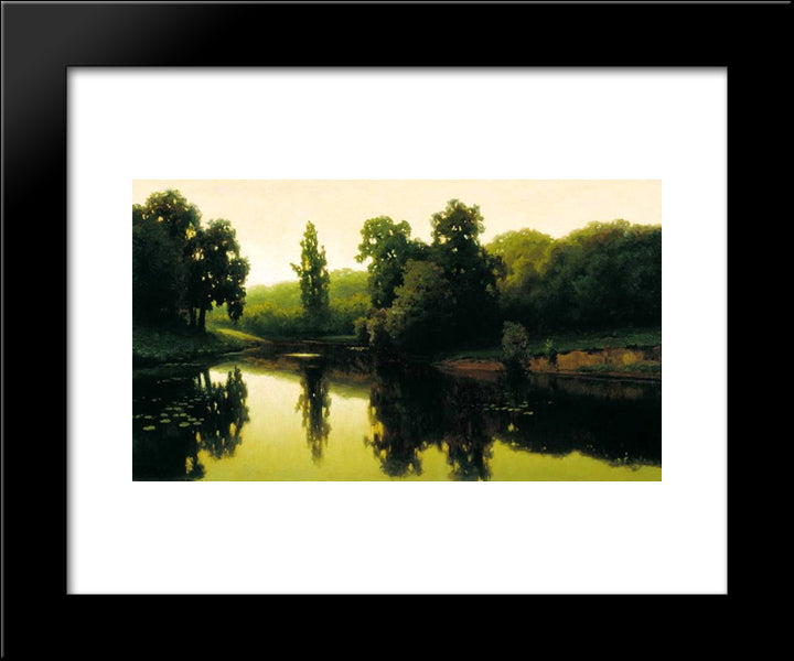 Warm Evening 20x24 Black Modern Wood Framed Art Print Poster by Volkov, Efim