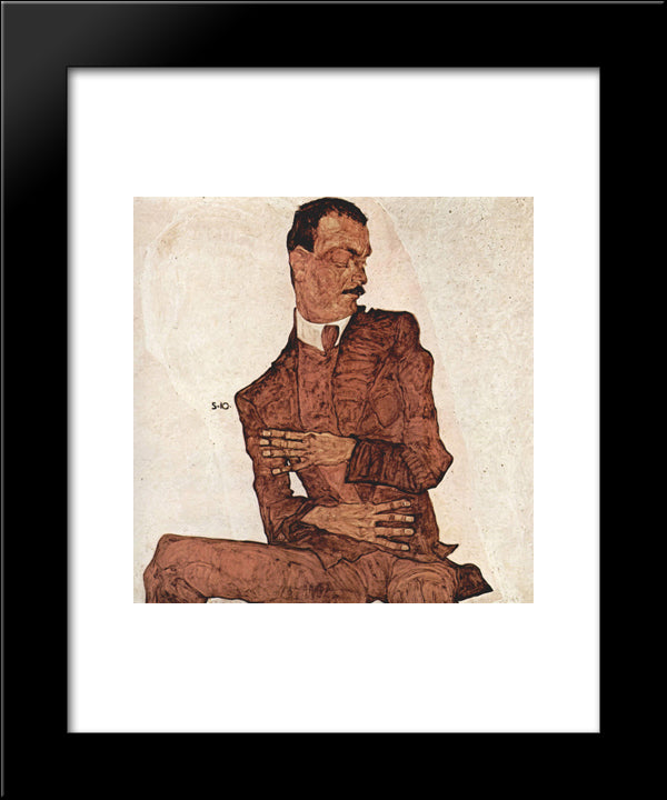 Arthur Roessler 20x24 Black Modern Wood Framed Art Print Poster by Schiele, Egon