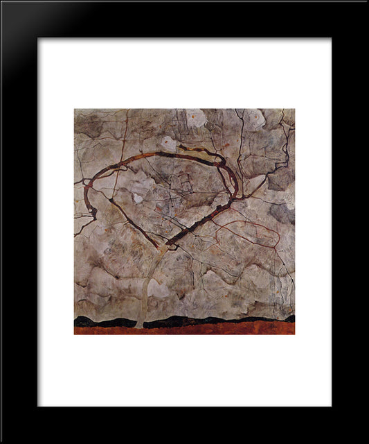 Autumn Tree In Movement 20x24 Black Modern Wood Framed Art Print Poster by Schiele, Egon