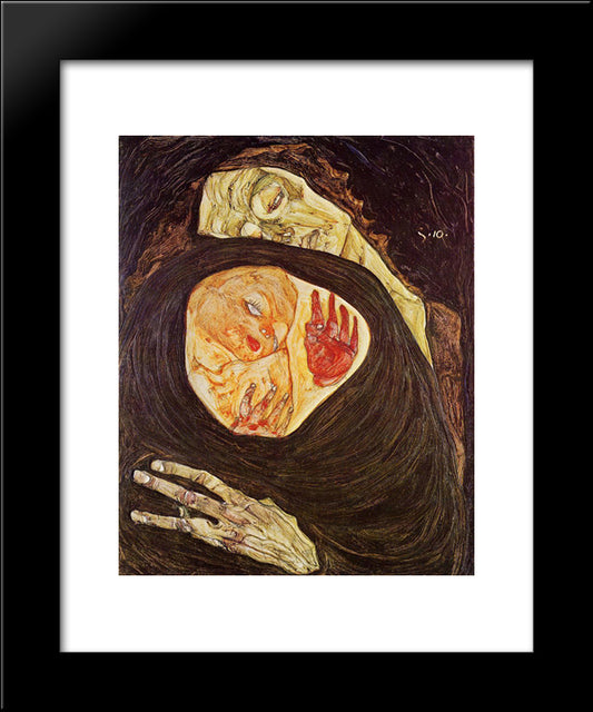 Dead Mother 20x24 Black Modern Wood Framed Art Print Poster by Schiele, Egon