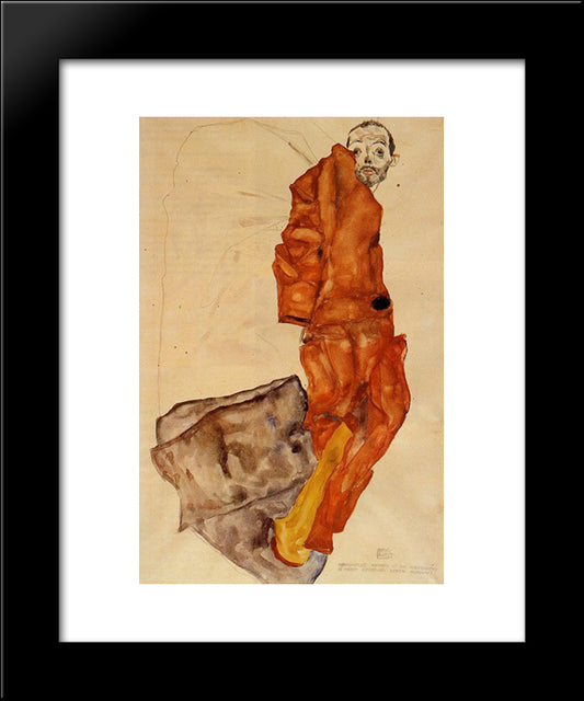 Hindering The Artist Is A Crime, It Is Murdering Life In The Bud 20x24 Black Modern Wood Framed Art Print Poster by Schiele, Egon