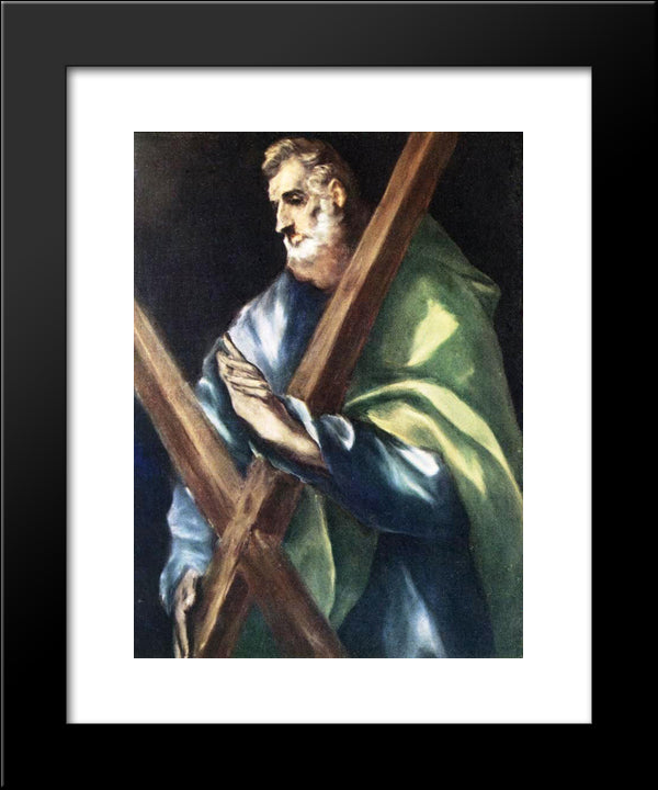 Apostle St. Andrew 20x24 Black Modern Wood Framed Art Print Poster by El Greco