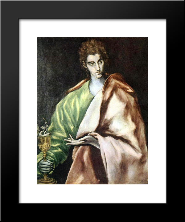 Apostle St. John The Evangelist 20x24 Black Modern Wood Framed Art Print Poster by El Greco