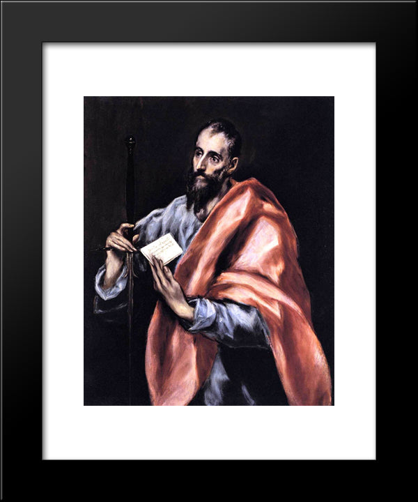 Apostle St. Paul 20x24 Black Modern Wood Framed Art Print Poster by El Greco