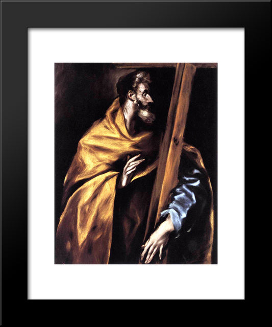 Apostle St. Philip 20x24 Black Modern Wood Framed Art Print Poster by El Greco