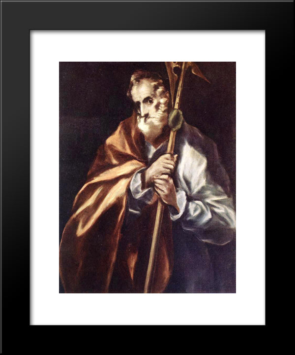 Apostle St. Thaddeus (Jude) 20x24 Black Modern Wood Framed Art Print Poster by El Greco