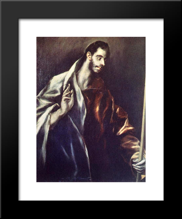 Apostle St. Thomas 20x24 Black Modern Wood Framed Art Print Poster by El Greco