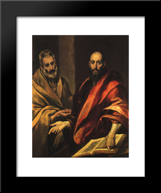 Apostles Peter And Paul 20x24 Black Modern Wood Framed Art Print Poster by El Greco