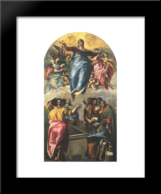 Assumption Of The Virgin 20x24 Black Modern Wood Framed Art Print Poster by El Greco