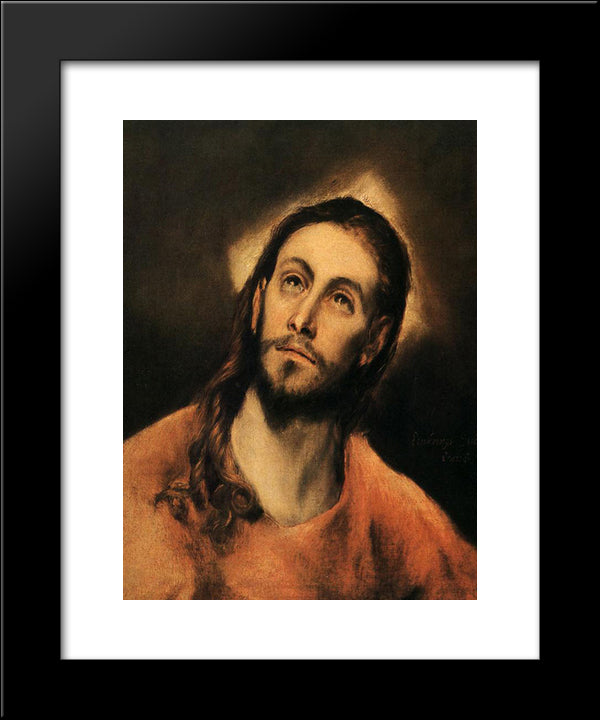 Christ 20x24 Black Modern Wood Framed Art Print Poster by El Greco