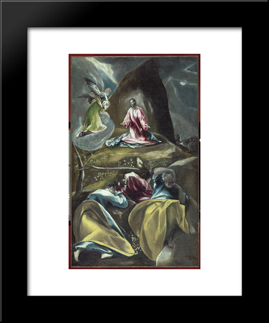 Christ In The Olive Garden 20x24 Black Modern Wood Framed Art Print Poster by El Greco