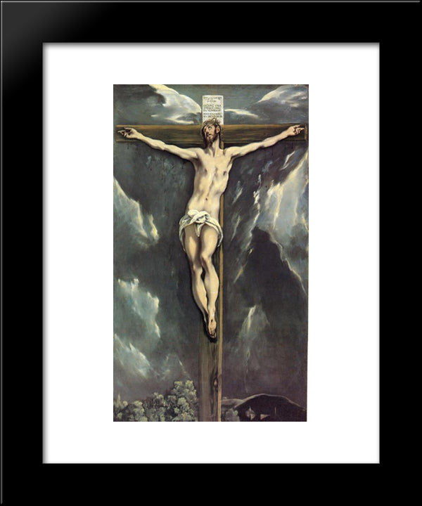 Christ On A Cross 20x24 Black Modern Wood Framed Art Print Poster by El Greco