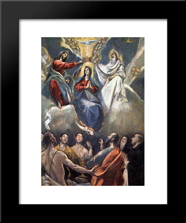 Coronation Of The Virgin 20x24 Black Modern Wood Framed Art Print Poster by El Greco