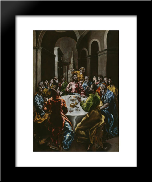 Feast In The House Of Simon 20x24 Black Modern Wood Framed Art Print Poster by El Greco