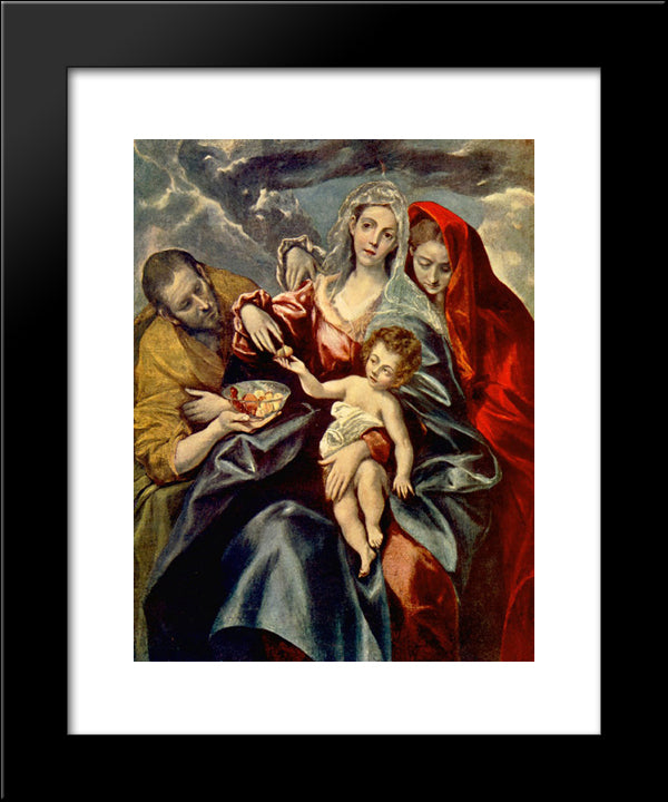 Holy Family 20x24 Black Modern Wood Framed Art Print Poster by El Greco