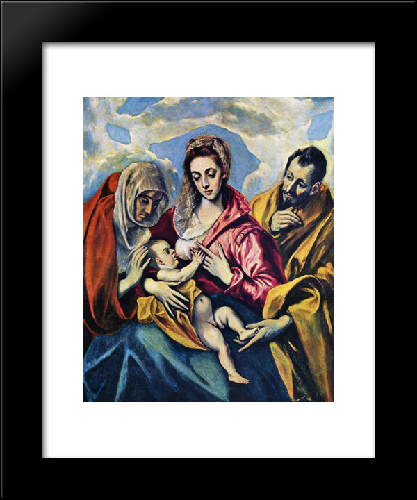 Holy Family With St. Anne 20x24 Black Modern Wood Framed Art Print Poster by El Greco