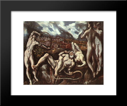 Laocoon 20x24 Black Modern Wood Framed Art Print Poster by El Greco