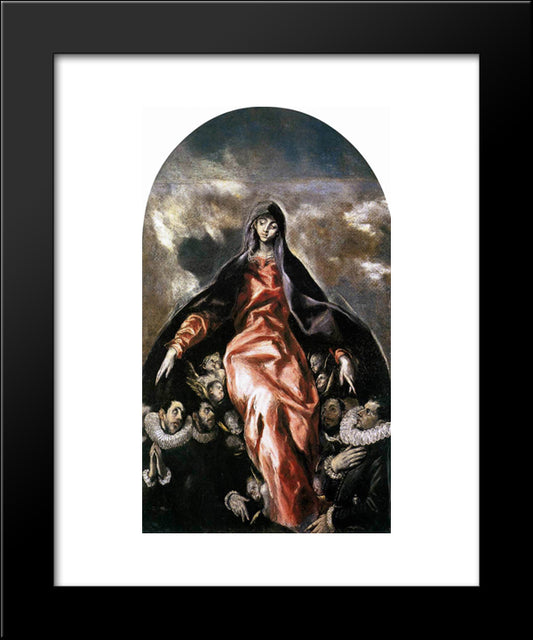 Madonna Of Charity 20x24 Black Modern Wood Framed Art Print Poster by El Greco