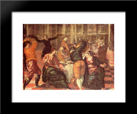 Marriage At Cana 20x24 Black Modern Wood Framed Art Print Poster by El Greco