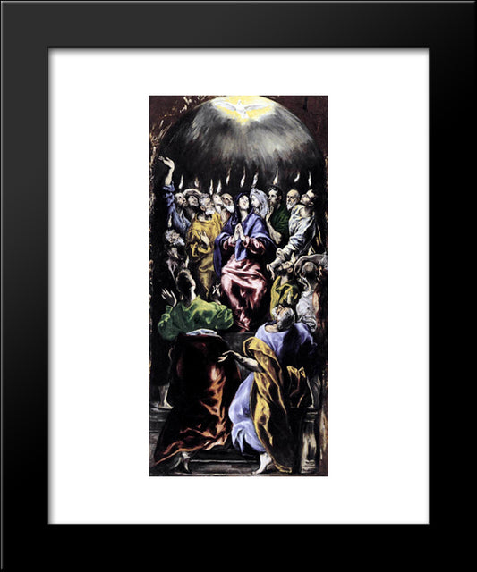 Pentecost 20x24 Black Modern Wood Framed Art Print Poster by El Greco