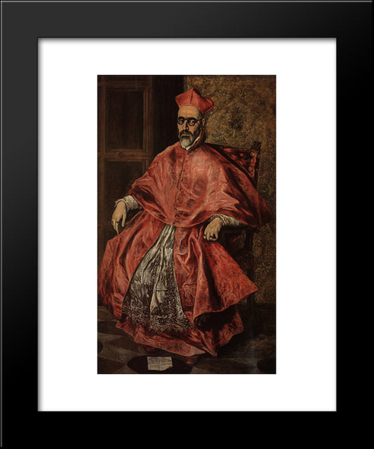 Portrait Of A Cardinal (Probably Cardinal Don Fernando Nino De Guevara) 20x24 Black Modern Wood Framed Art Print Poster by El Greco