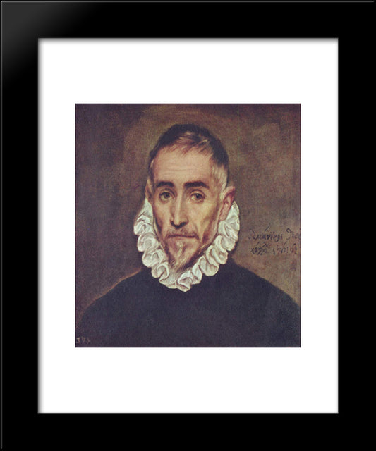 Portrait Of An Elder Nobleman 20x24 Black Modern Wood Framed Art Print Poster by El Greco