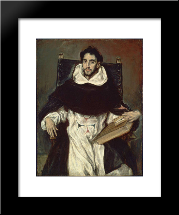 Portrait Of Fray Hortensio Felix Paravicino 20x24 Black Modern Wood Framed Art Print Poster by El Greco