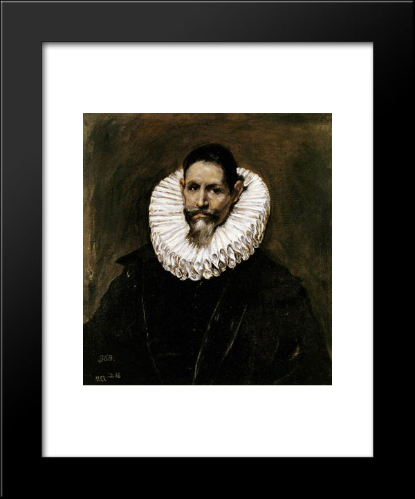 Portrait Of Jeronimo De Cevallos 20x24 Black Modern Wood Framed Art Print Poster by El Greco