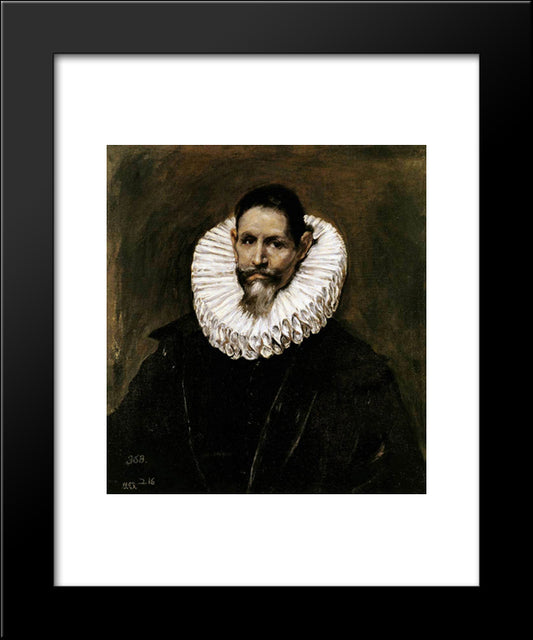 Portrait Of Jeronimo De Cevallos 20x24 Black Modern Wood Framed Art Print Poster by El Greco