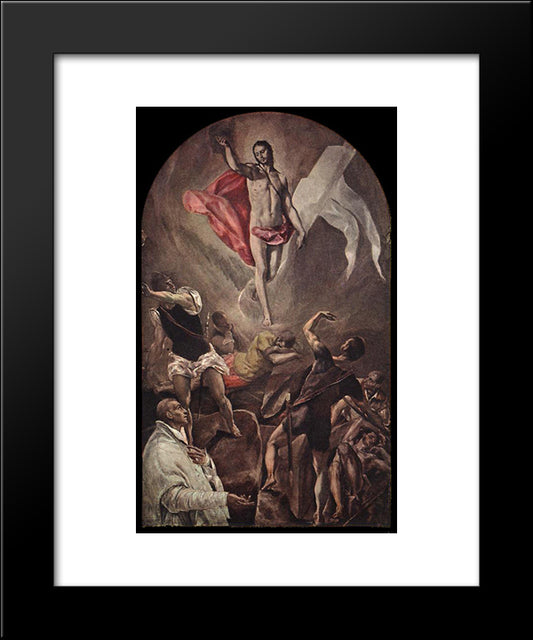 Resurrection 20x24 Black Modern Wood Framed Art Print Poster by El Greco