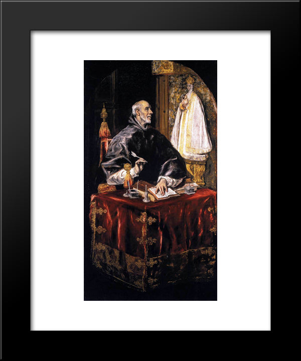 St. Idelfonso 20x24 Black Modern Wood Framed Art Print Poster by El Greco