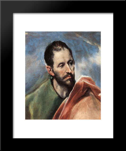 Study Of A Man 20x24 Black Modern Wood Framed Art Print Poster by El Greco