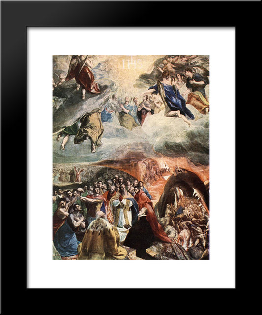 The Adoration Of The Name Of Jesus 20x24 Black Modern Wood Framed Art Print Poster by El Greco