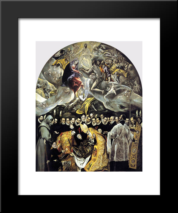 The Burial Of The Count Of Orgaz 20x24 Black Modern Wood Framed Art Print Poster by El Greco