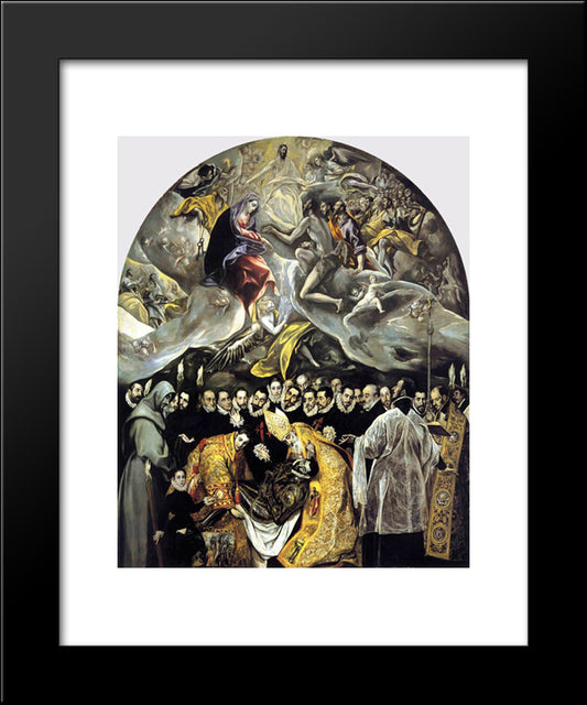 The Burial Of The Count Of Orgaz 20x24 Black Modern Wood Framed Art Print Poster by El Greco